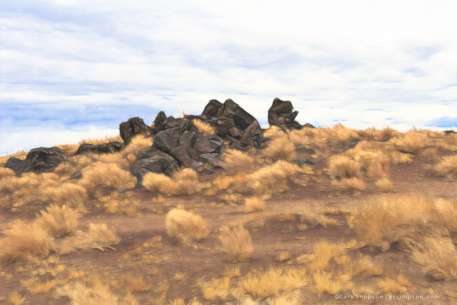 Volcanic Rock on Hillside