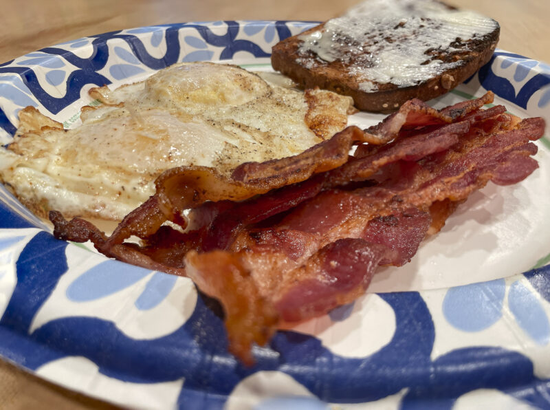 Bacon and Eggs with Toast