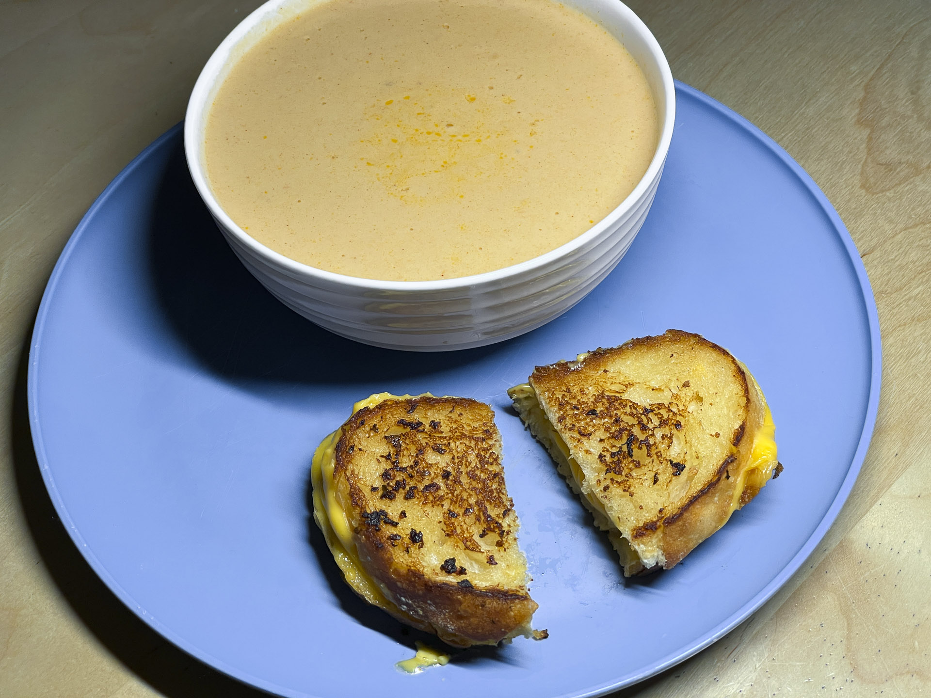 Lobster Bisque & Grilled Cheese