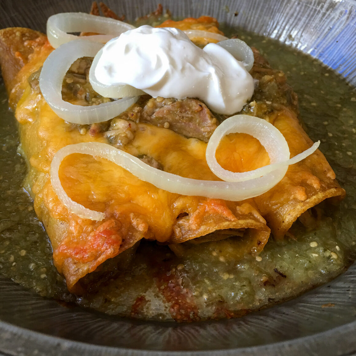 Chile Verde Enchiladas