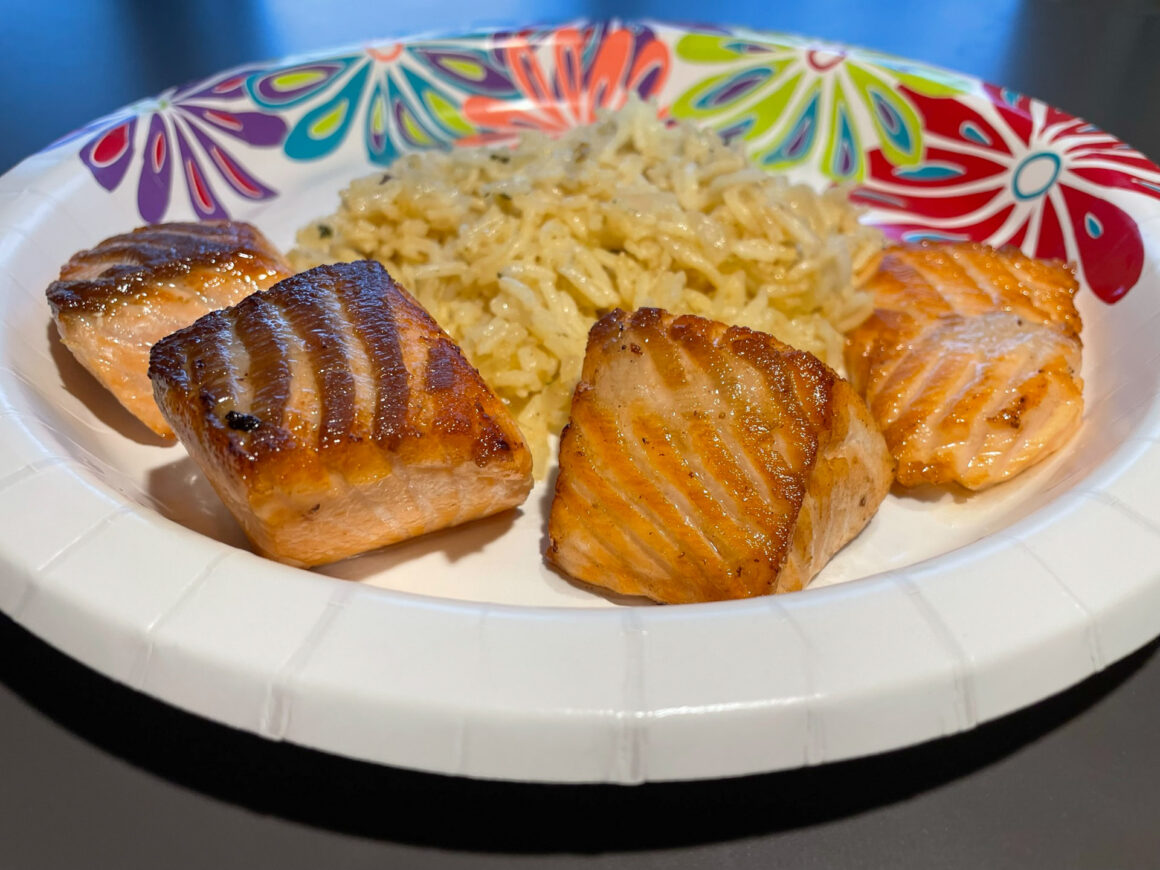 Salmon Chunks and Rice