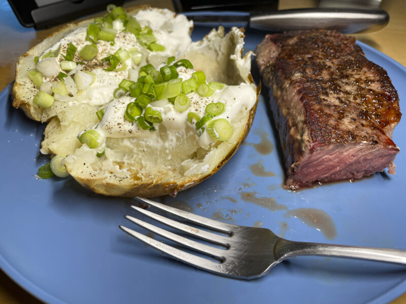 Steak and Baked Potatoes