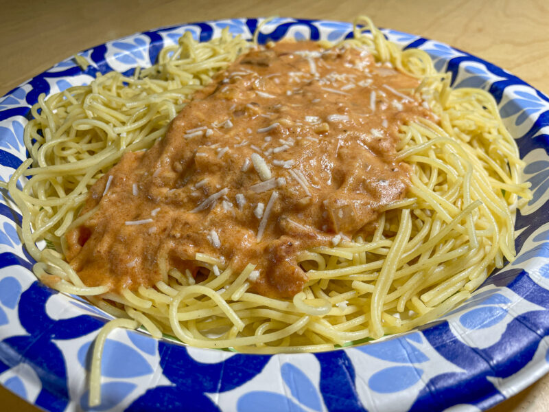 Pasta with Tomato Cream Sauce