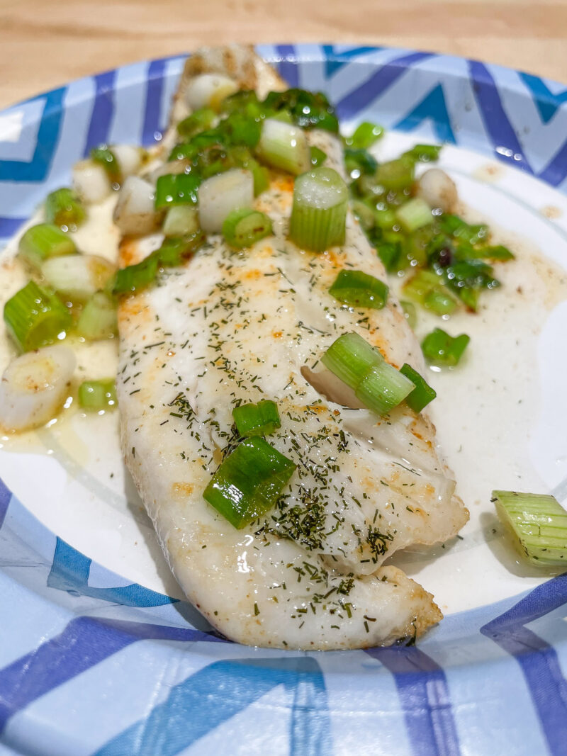 Tilapia w/Butter, Lime, & Green Onions