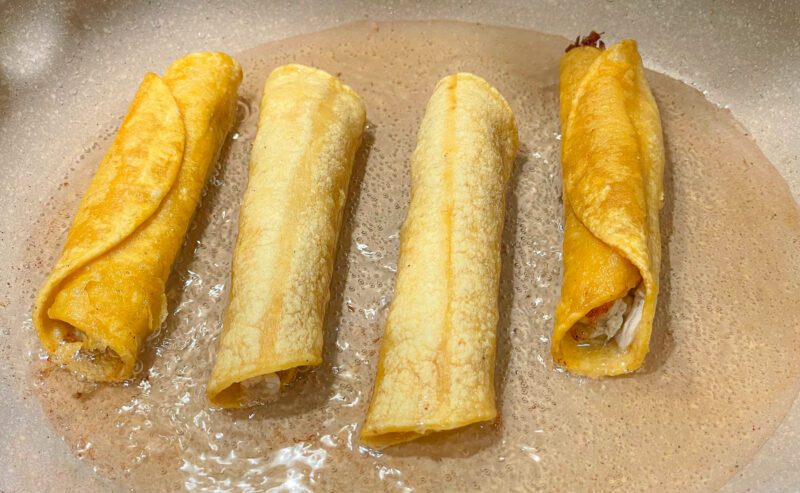 Pan Frying Taquitos