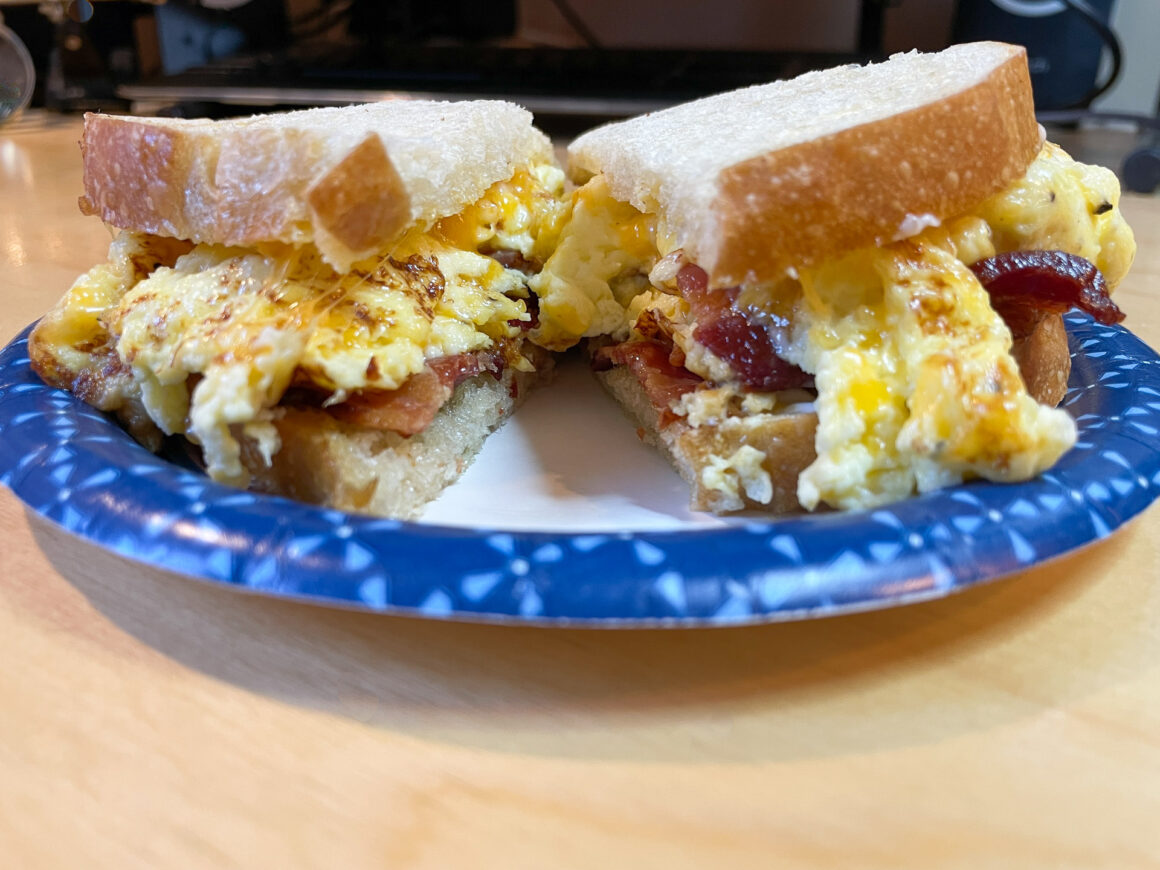 Bacon Scrambled Egg and Cheese Sandwich