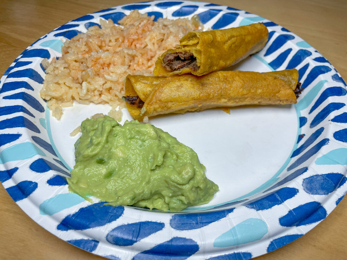 Taquitos w/Guacamole & Rice