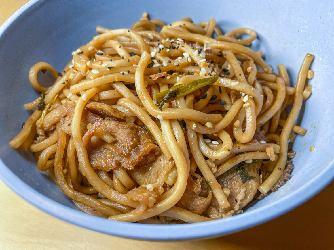 Udon Noodle Chicken sans Broth