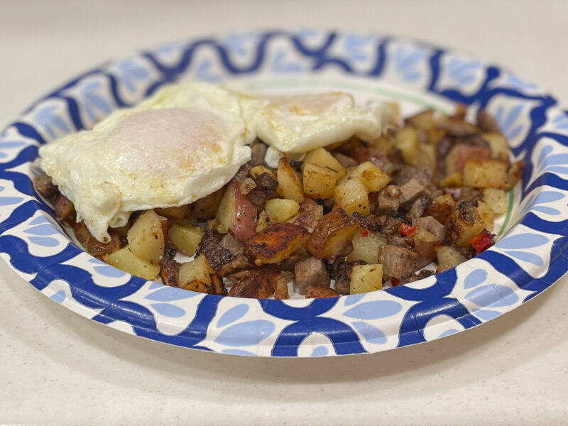 Eggs Over Easy On Beef Hash