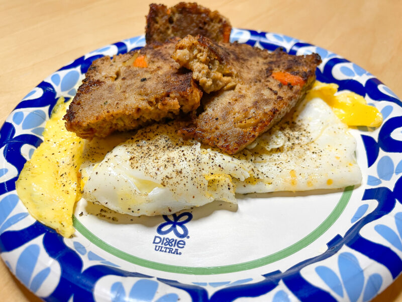 Leftover Meatloaf with Eggs