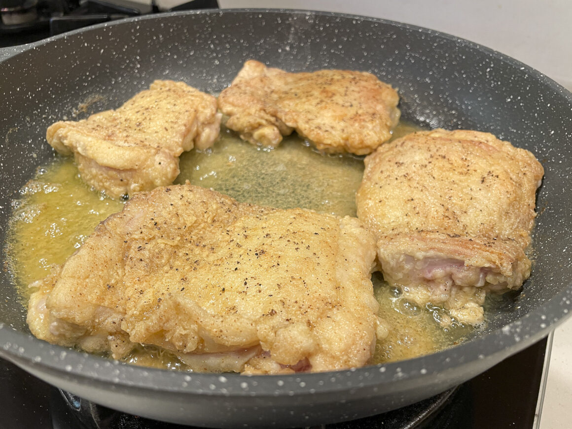 Chicken Thighs Frying