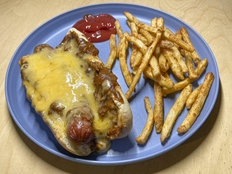 Chili Dog w/Cheese and Fries