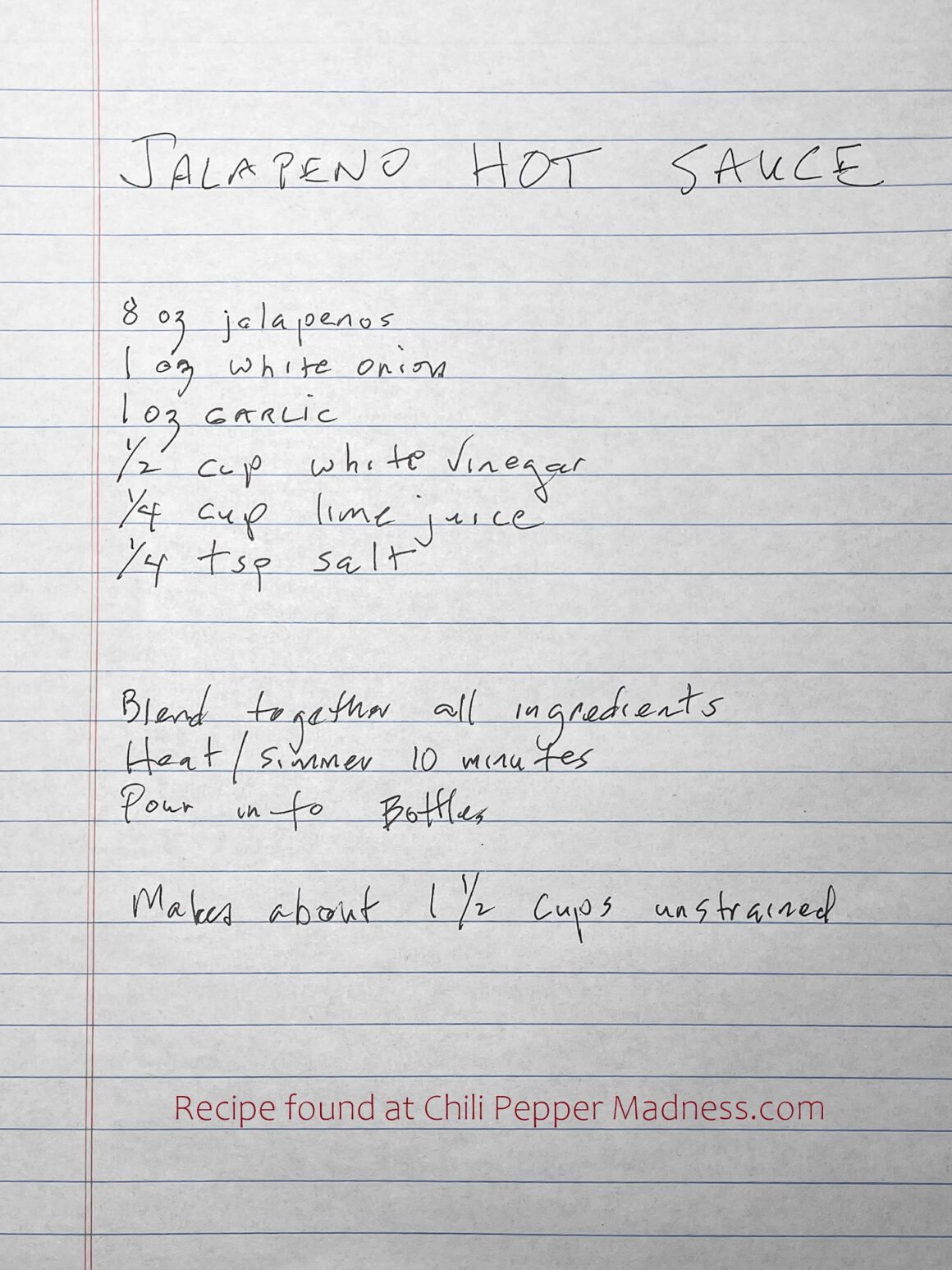 Jalapeno Hot Sauce Recipe