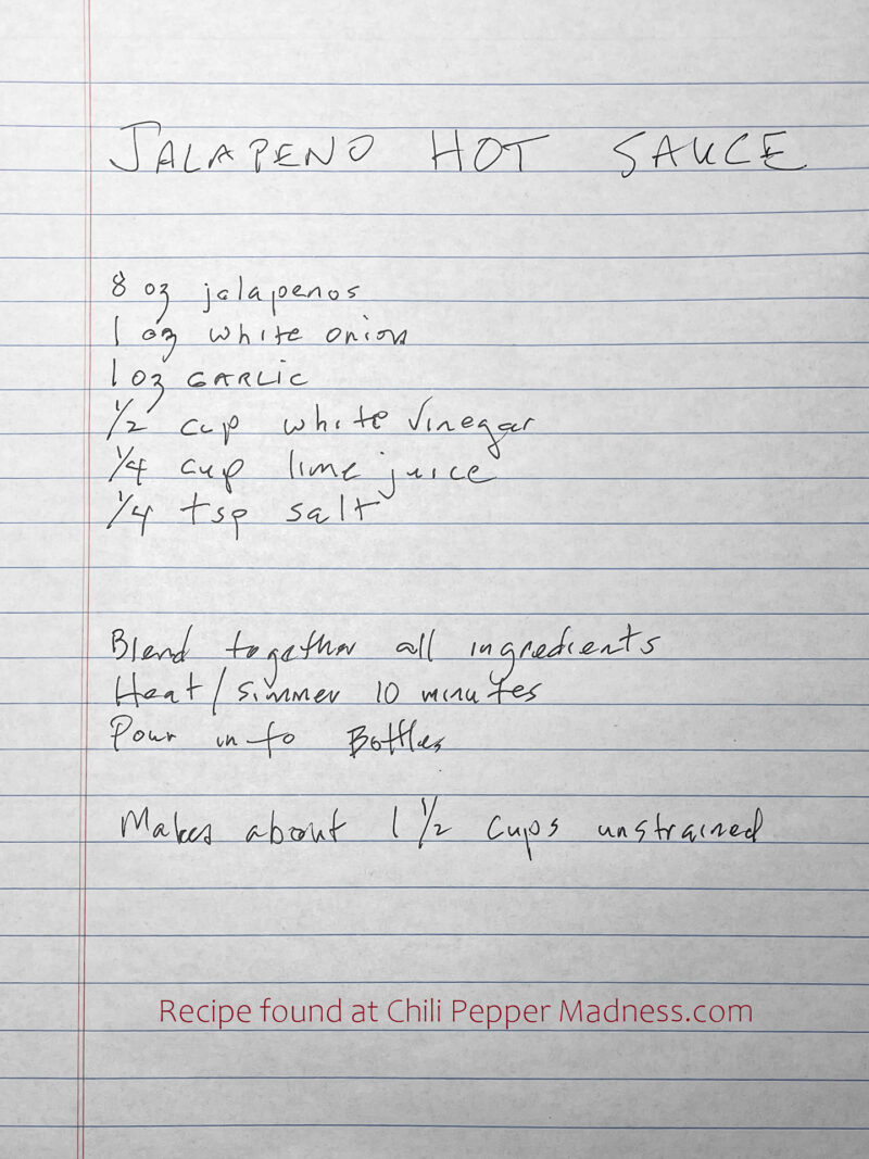 Jalapeno Hot Sauce Recipe