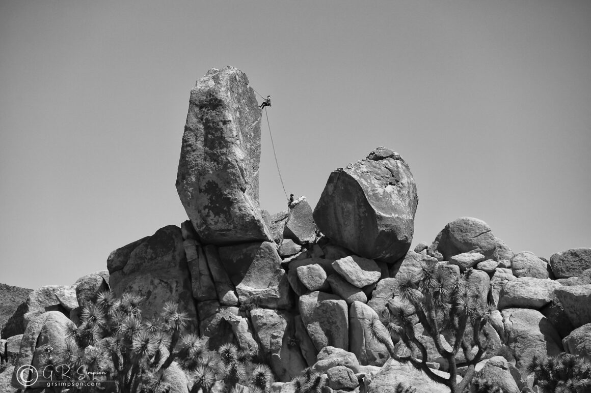 Climbing Headstone Rock