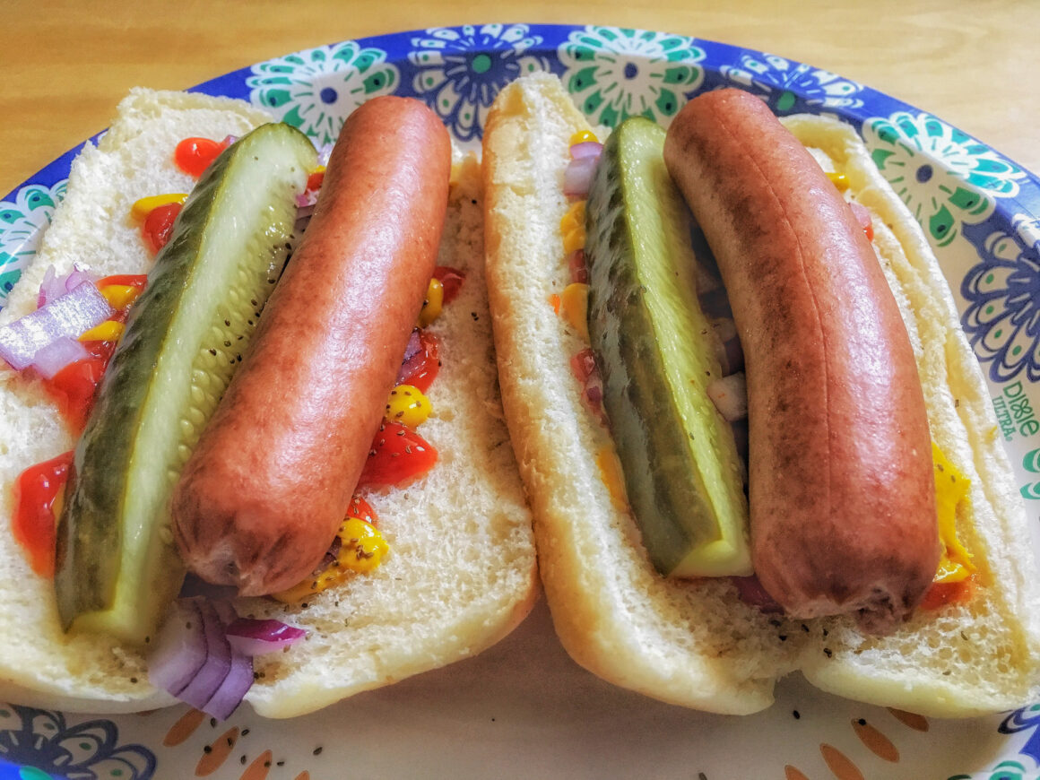 a couple of pickle dogs
