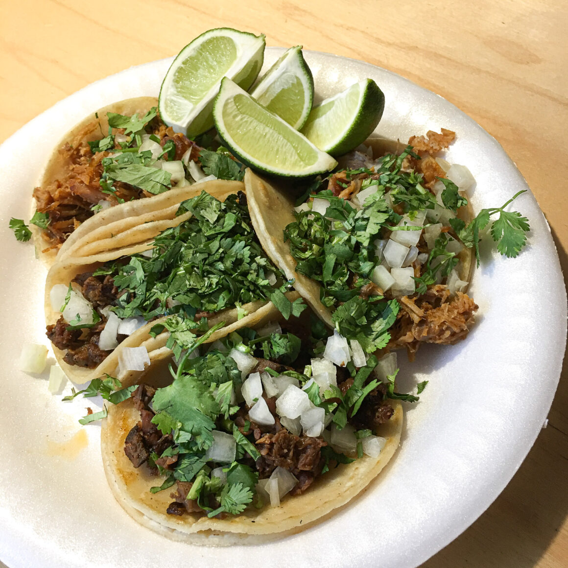 Carne Asada and Carnitas Tacos