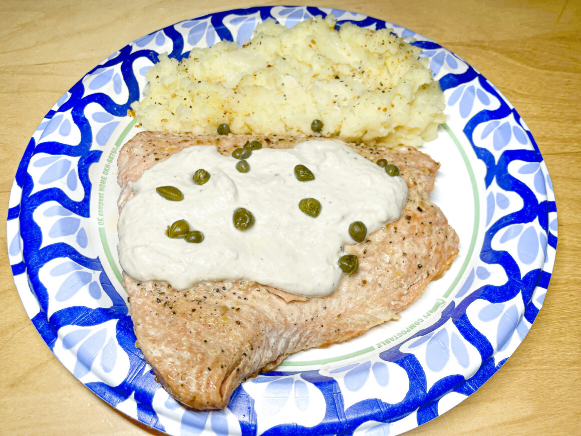 poached salmon