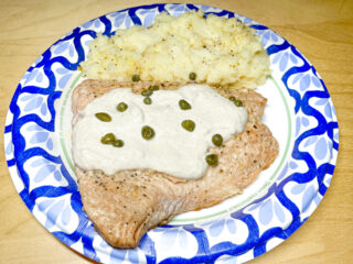 poached salmon