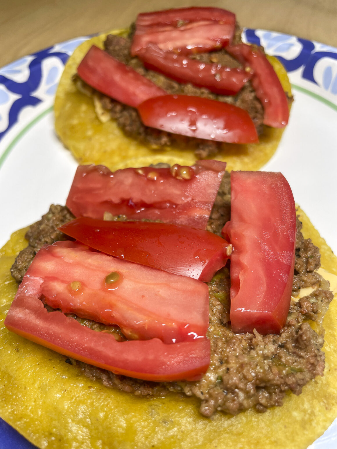 Beef and Tomato Tostadas