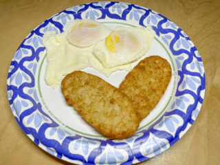 Bad for Me Frozen Hash Browns w/ Good for Me Pan Fried Eggs