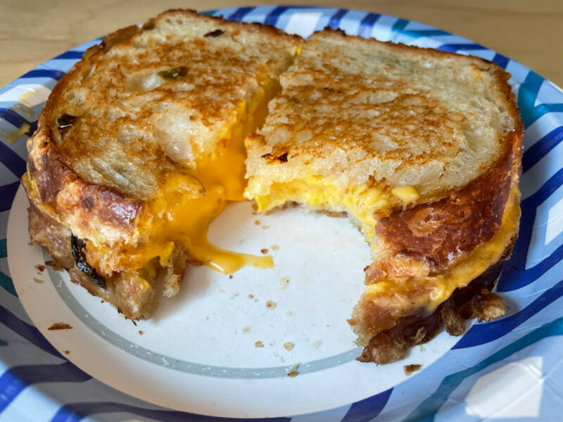 Grilled Cheese on Homemade Jalapeno Bread