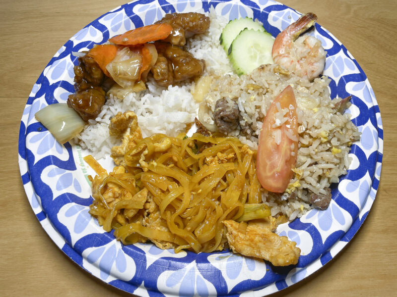 Combo Fried Rice, Orange Chicken, Pad Thai Chicken