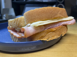 Sliced Ham and Swiss on White