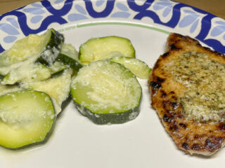 Pork Chop and Zucchini w/ Butter and Parmesan