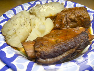 Beef Short Ribs w/Baked Potato