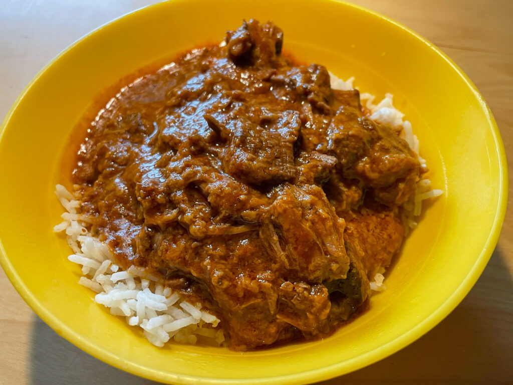 Braised Beef Over White Rice