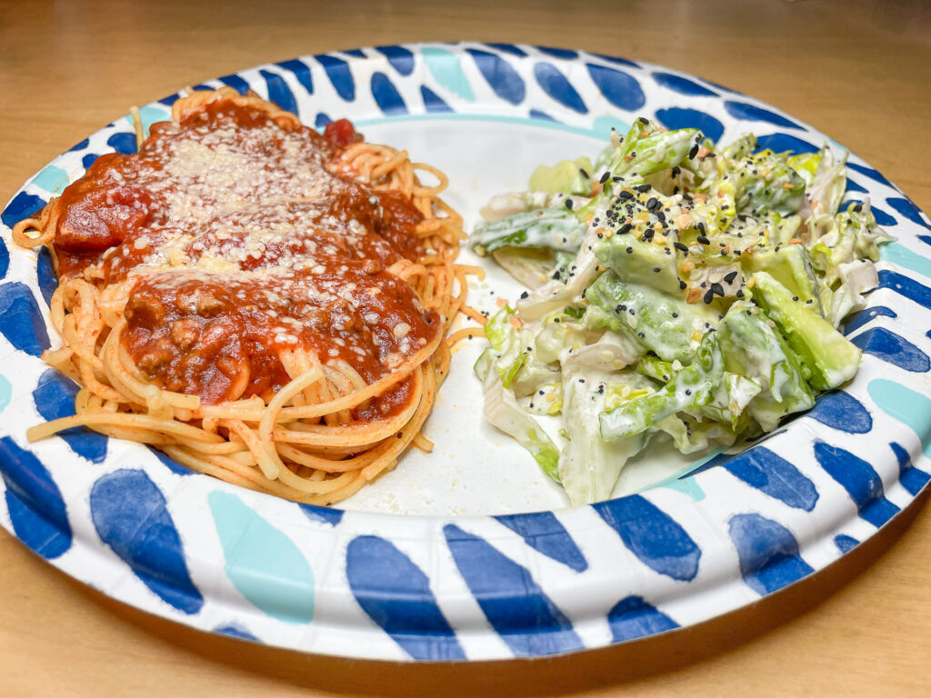 Salad & Spaghetti