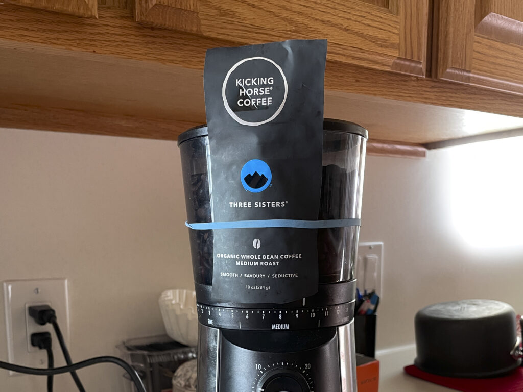 Kicking Horse Three Sisters coffee beans