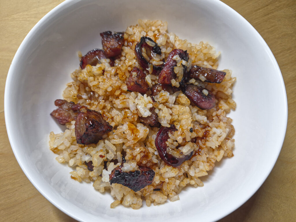 Sweet & Tangy BBQ Sausage Rice