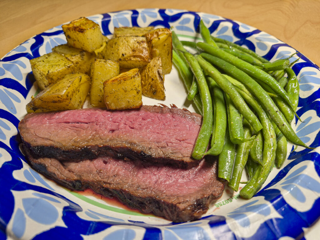 Beef Tri-tip, Green Beans, and Potatoes
