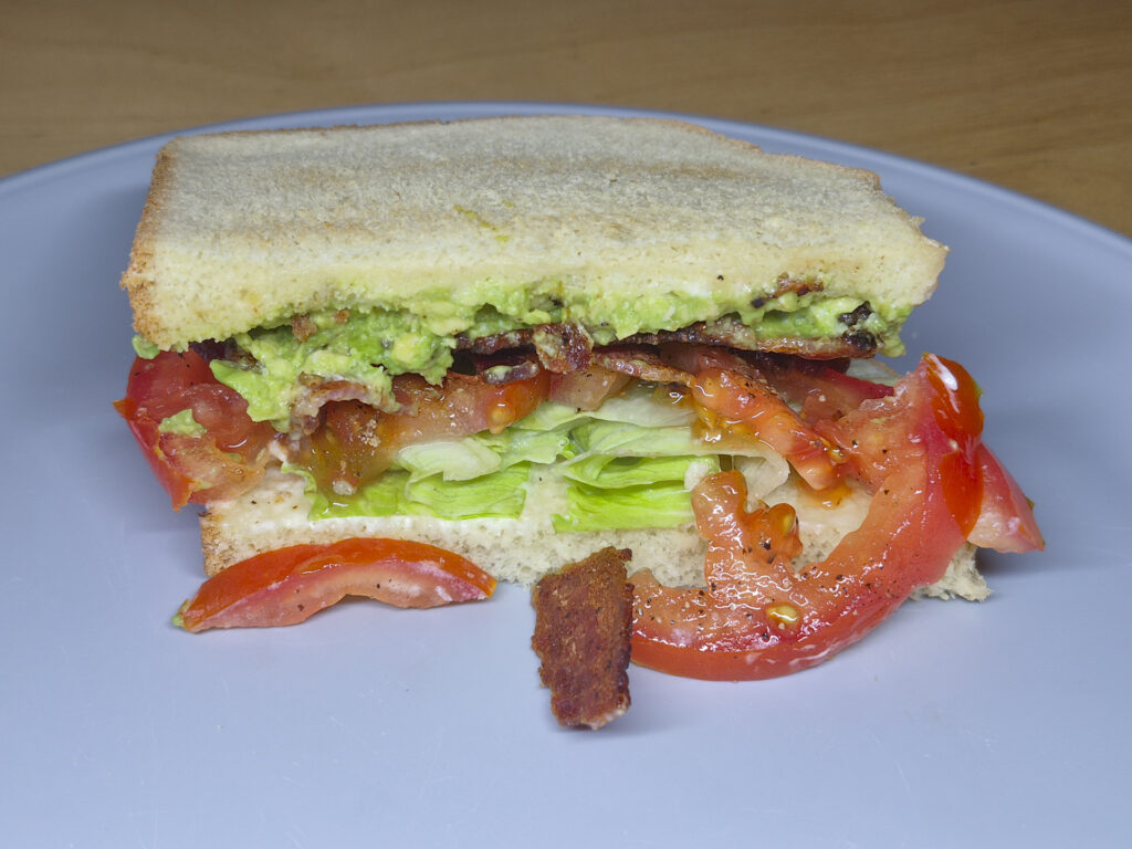 Bacon Tomato Lettuce Avocado Sandwich