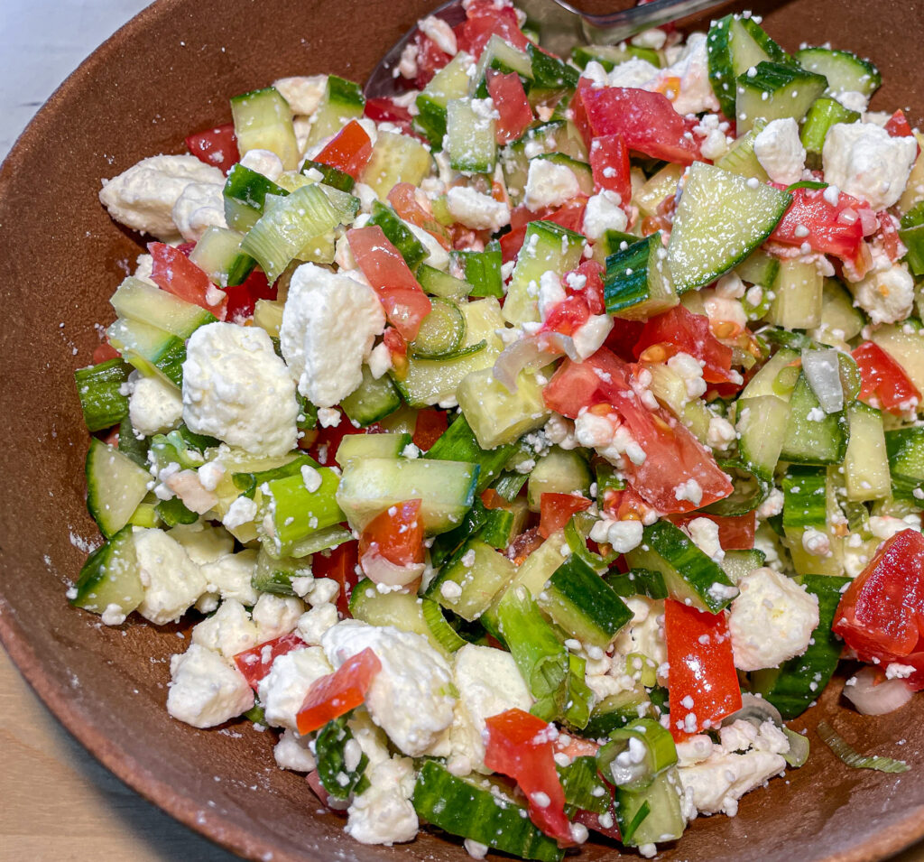 Cucumber Tomato and Feta Salad