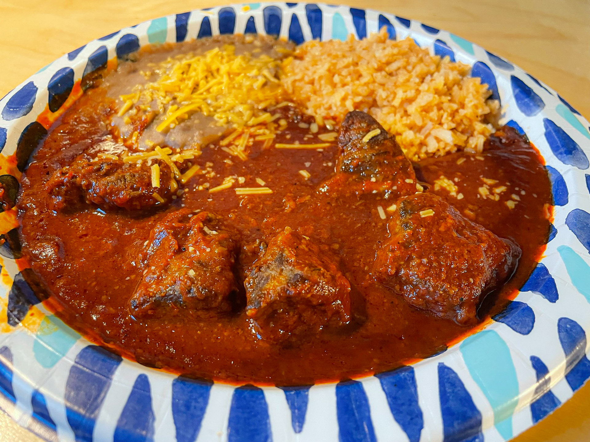 Chili Colorado w/Beans and Rice