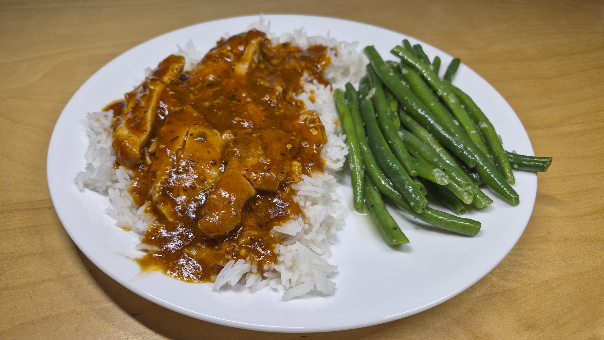 Green Beans, Chicken, Rice, Gravy
