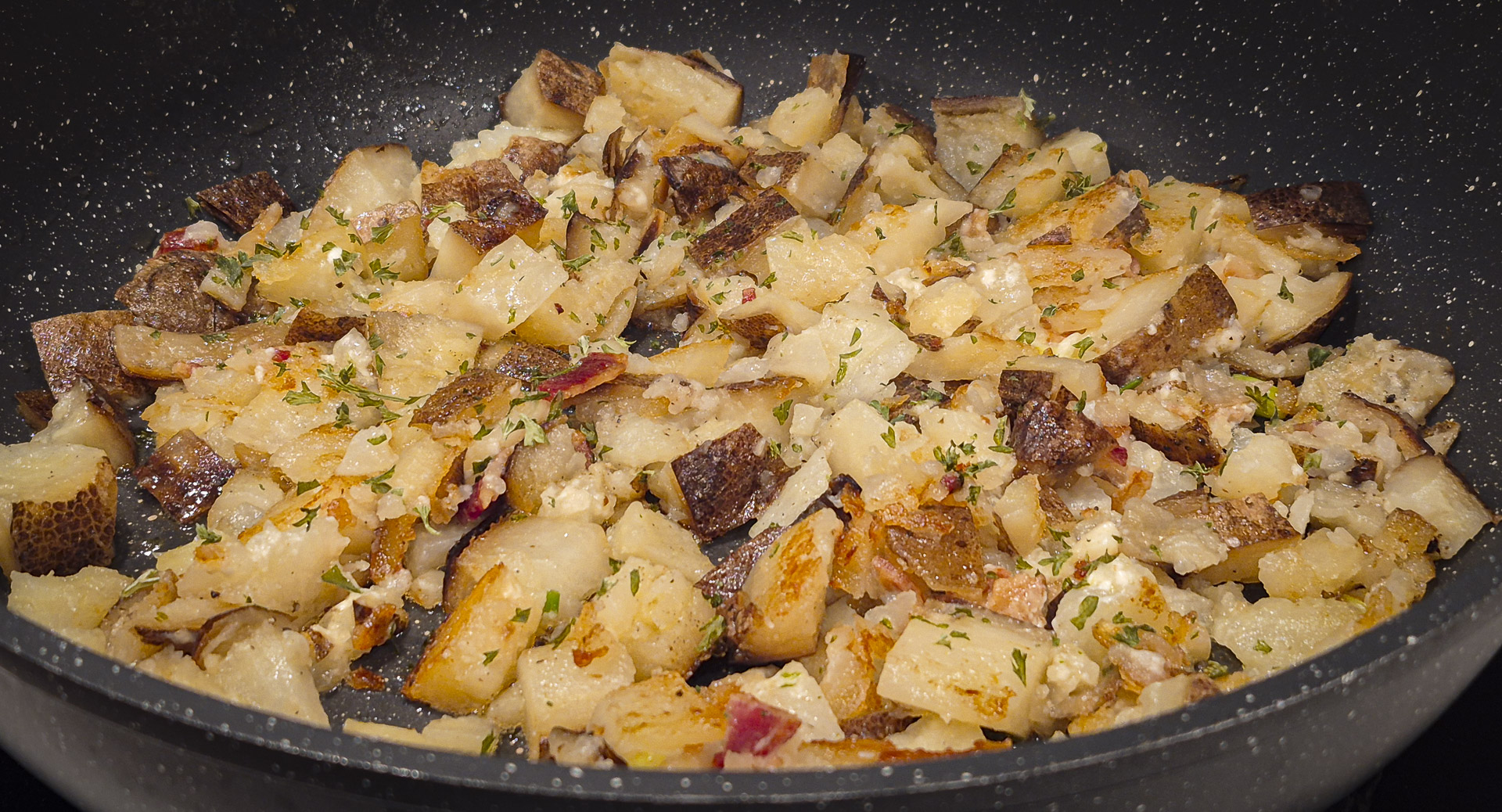 Pan Fried Baked Potatoes