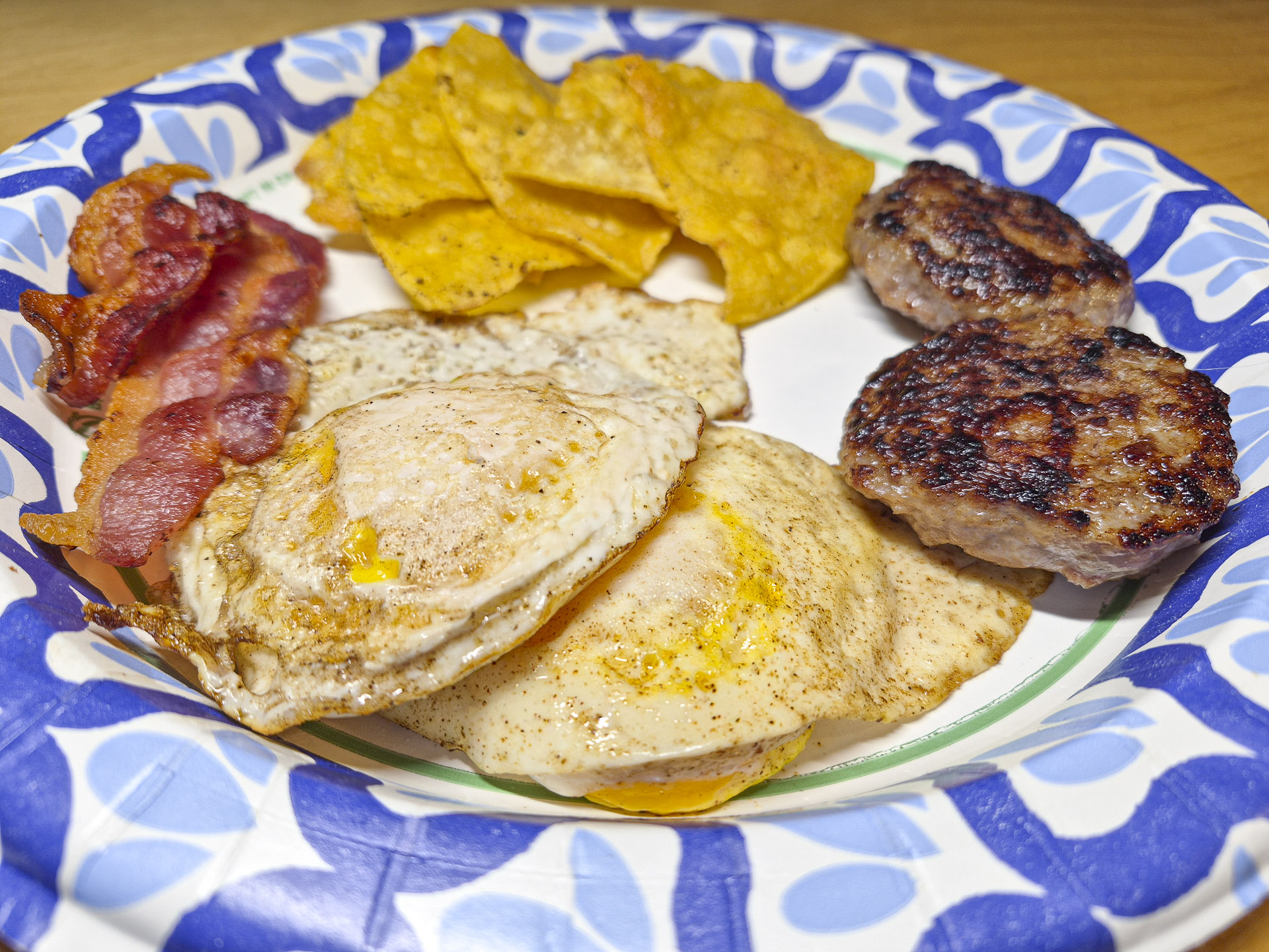 Sausage, Bacon, and Eggs