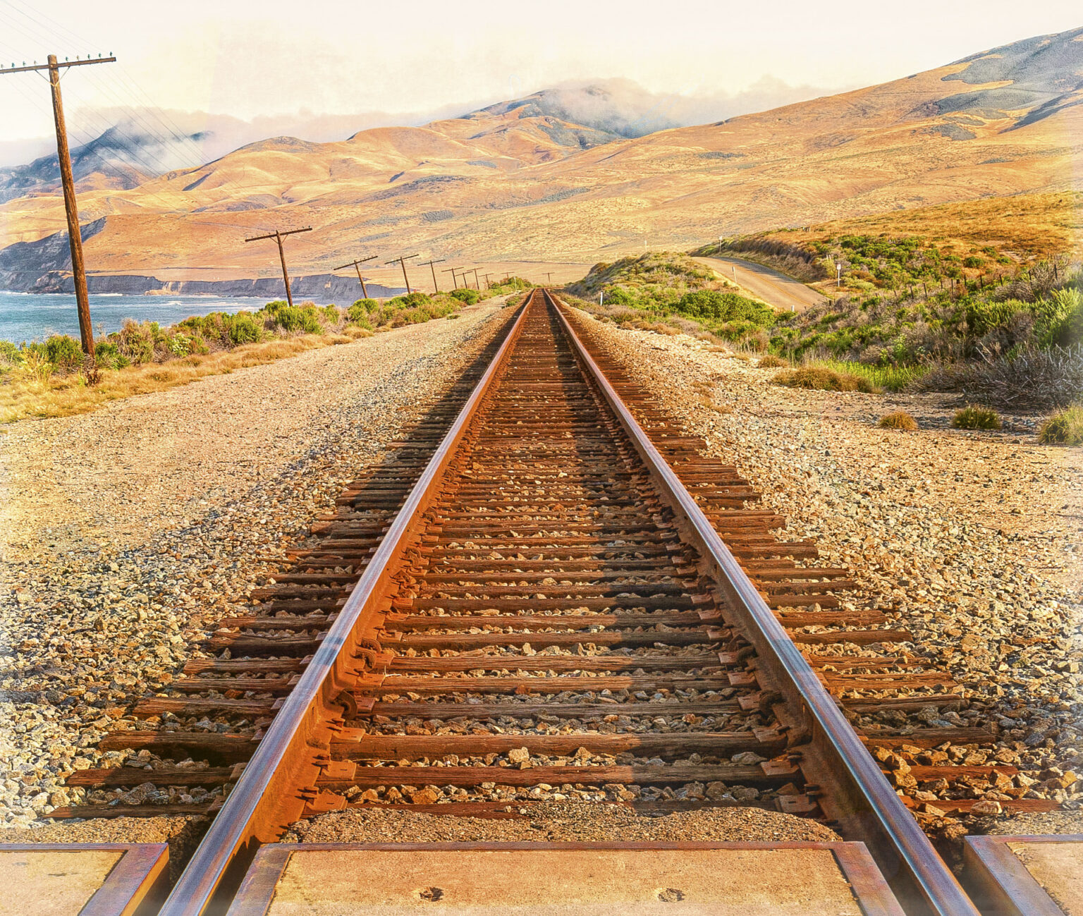 Railroad tracks along California's Central Coast