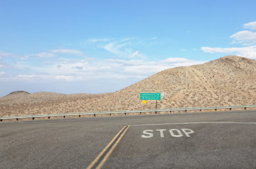 Mojave Desert in California, at the intersection of Garlock Road and U.S. Route 395 (just north of the small town of Johannesburg).