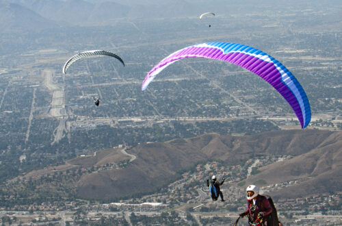 Paragliders Launching