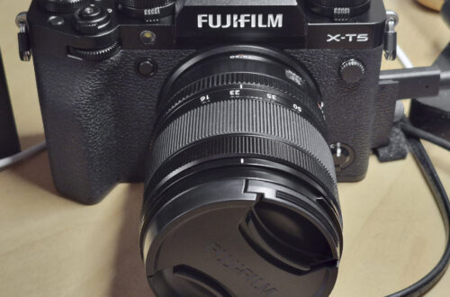 Fujifilm X-T5 camera and lens