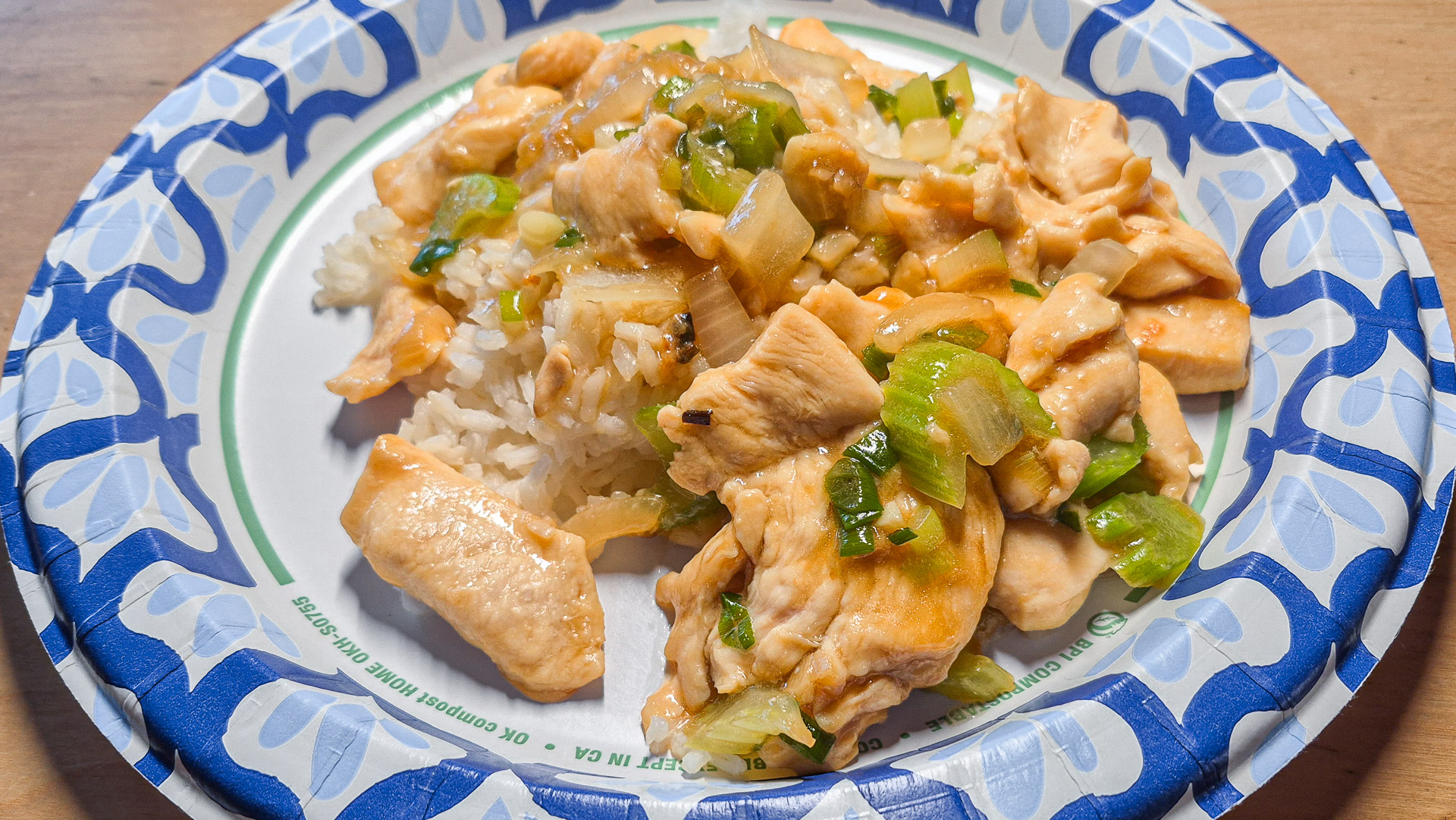 Stir-fry Chicken w/Celery and Onion,