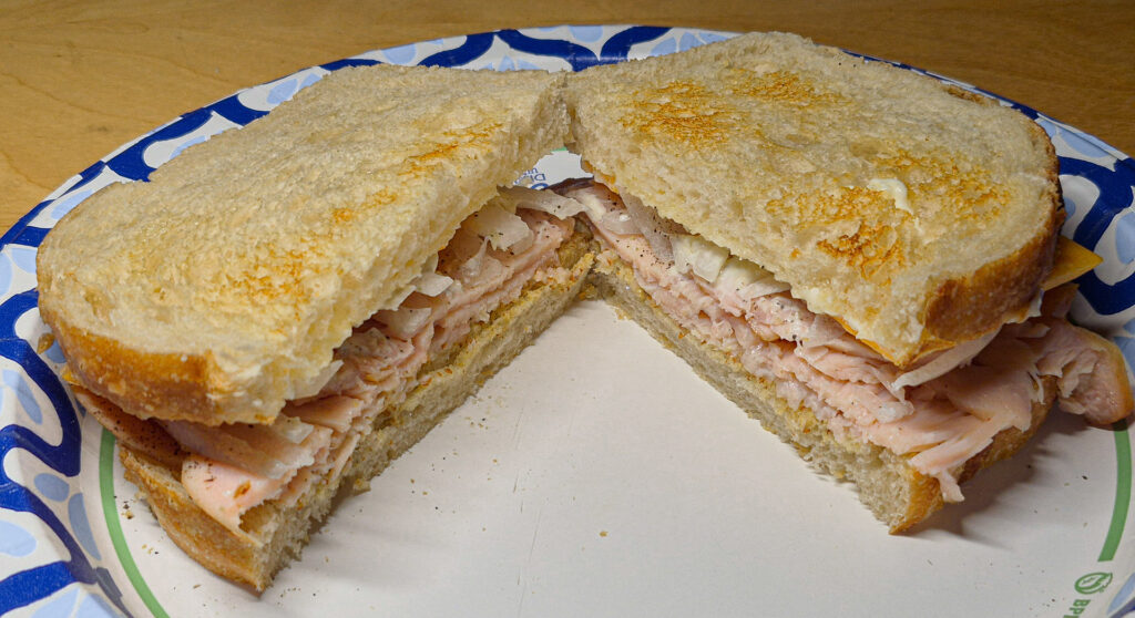 Sliced Turkey Sandwich