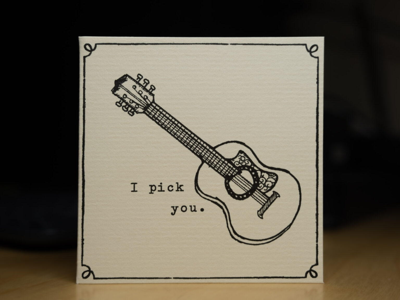 I Pick You Card