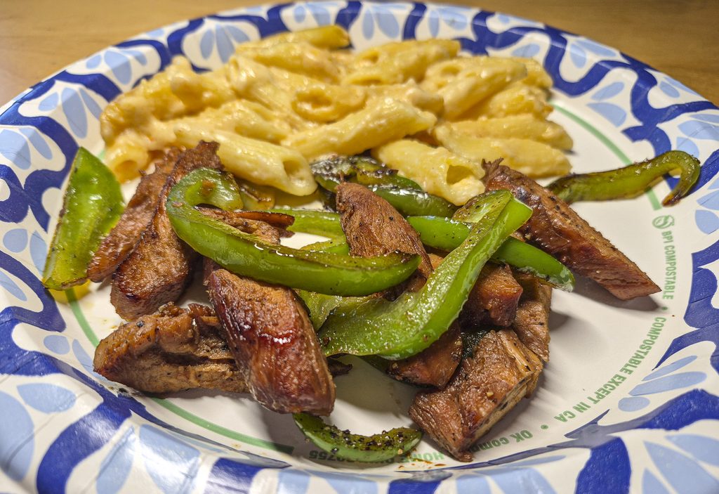Low Carb Penne Mac and Cheese, Chicken Fajitas