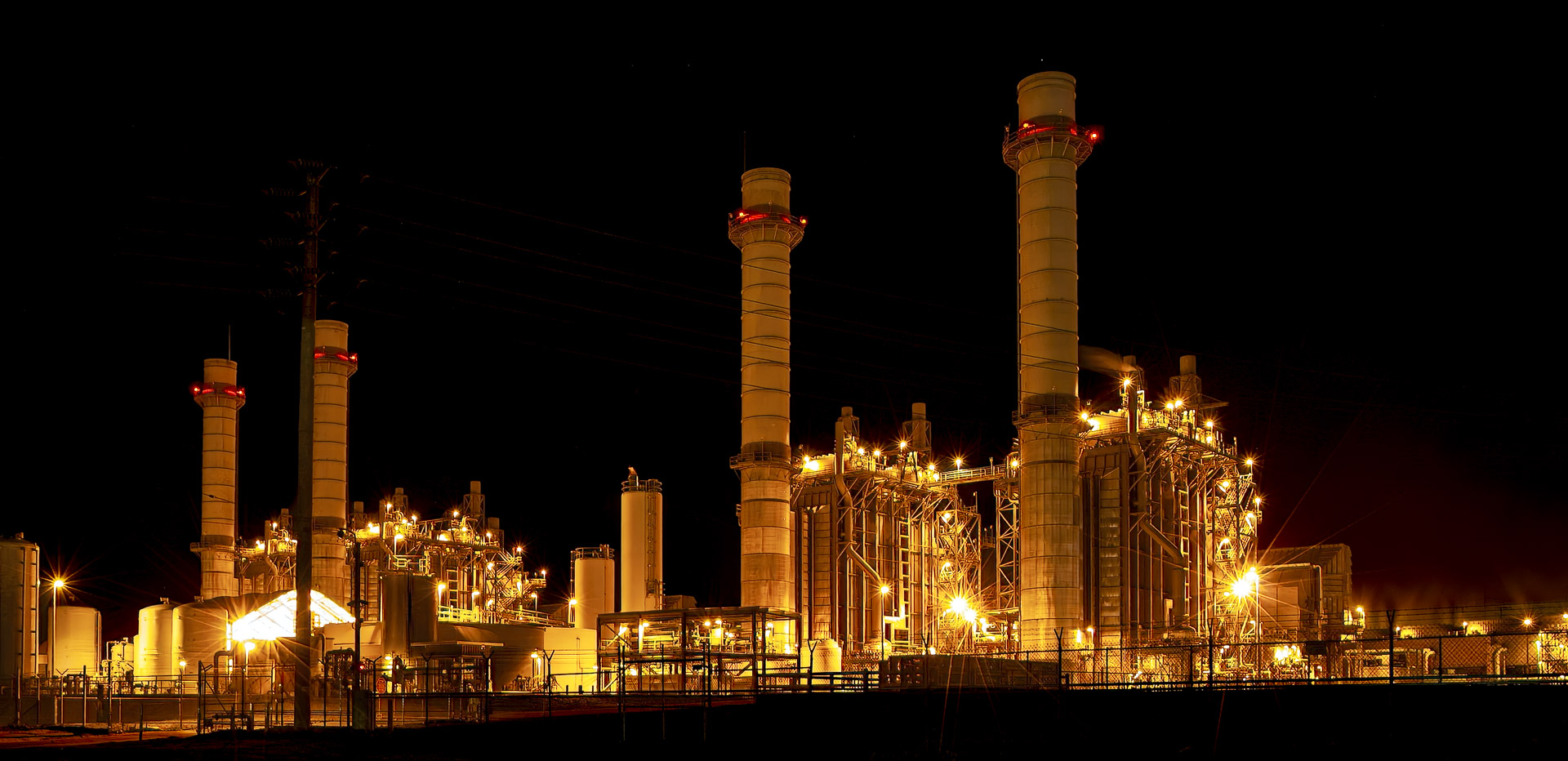 Mountainview Generating Station at Night